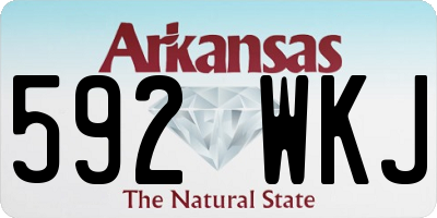 AR license plate 592WKJ