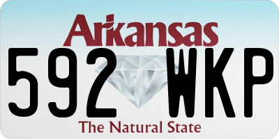 AR license plate 592WKP