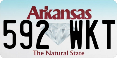AR license plate 592WKT