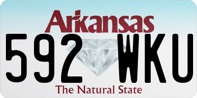 AR license plate 592WKU
