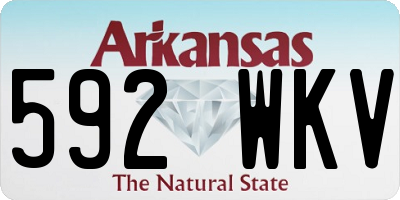 AR license plate 592WKV