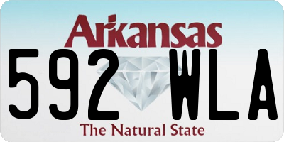 AR license plate 592WLA