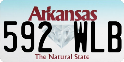 AR license plate 592WLB