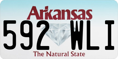 AR license plate 592WLI