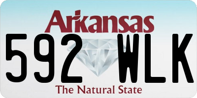AR license plate 592WLK
