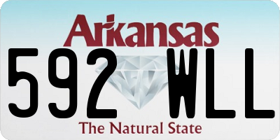 AR license plate 592WLL