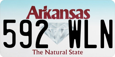 AR license plate 592WLN
