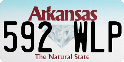AR license plate 592WLP