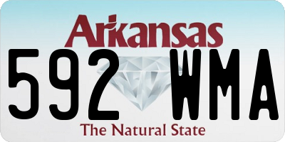 AR license plate 592WMA