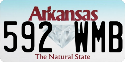 AR license plate 592WMB