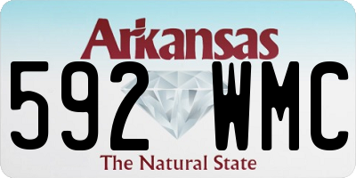AR license plate 592WMC