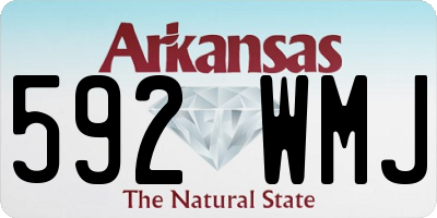 AR license plate 592WMJ