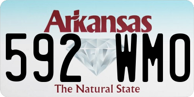 AR license plate 592WMO