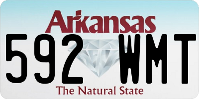 AR license plate 592WMT