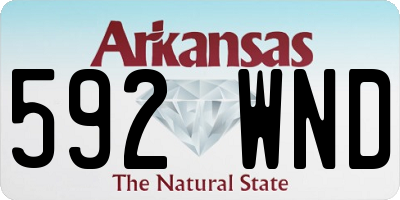 AR license plate 592WND