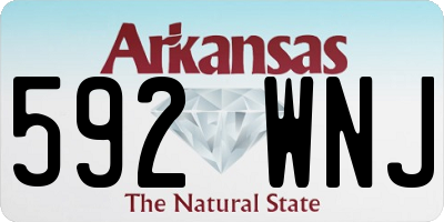 AR license plate 592WNJ