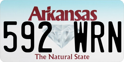 AR license plate 592WRN