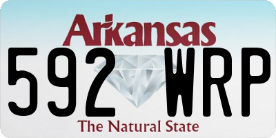 AR license plate 592WRP