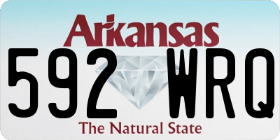 AR license plate 592WRQ