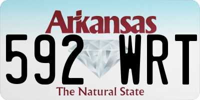 AR license plate 592WRT