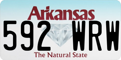 AR license plate 592WRW