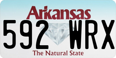 AR license plate 592WRX