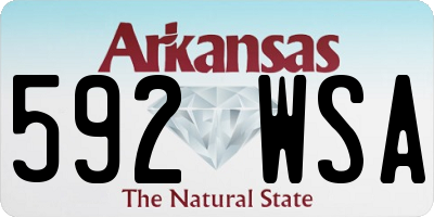 AR license plate 592WSA