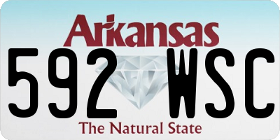 AR license plate 592WSC