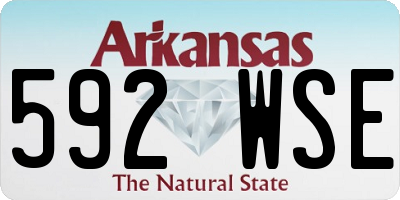 AR license plate 592WSE