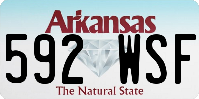 AR license plate 592WSF