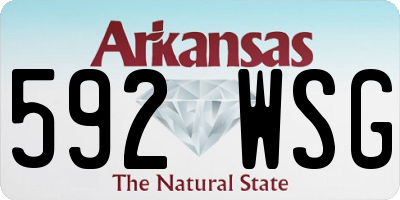 AR license plate 592WSG