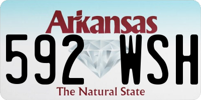 AR license plate 592WSH