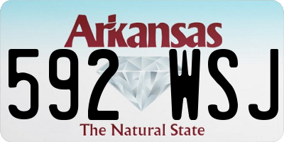 AR license plate 592WSJ