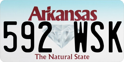AR license plate 592WSK