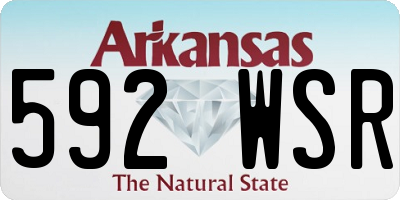 AR license plate 592WSR