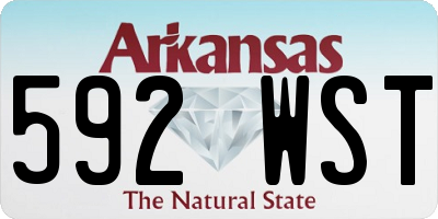 AR license plate 592WST