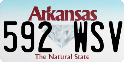 AR license plate 592WSV