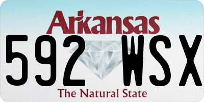 AR license plate 592WSX