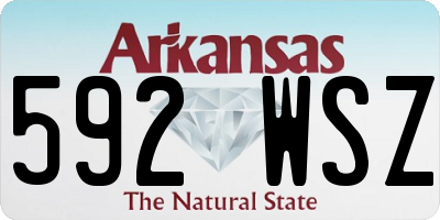 AR license plate 592WSZ