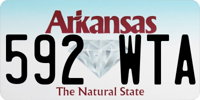 AR license plate 592WTA