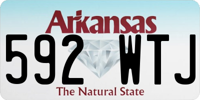AR license plate 592WTJ