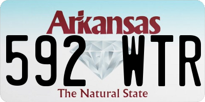 AR license plate 592WTR