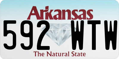 AR license plate 592WTW