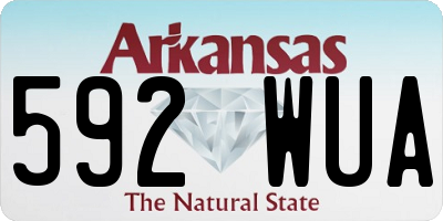 AR license plate 592WUA