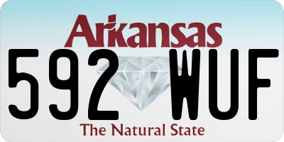 AR license plate 592WUF