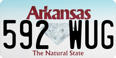 AR license plate 592WUG