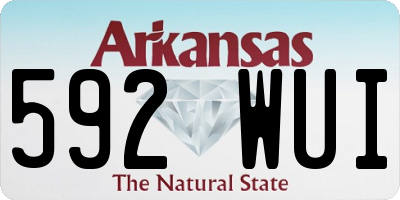 AR license plate 592WUI