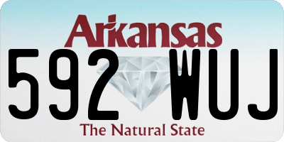 AR license plate 592WUJ