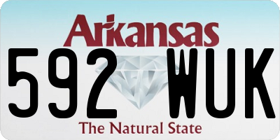 AR license plate 592WUK