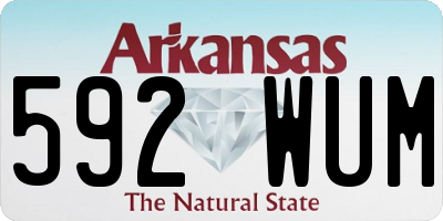 AR license plate 592WUM